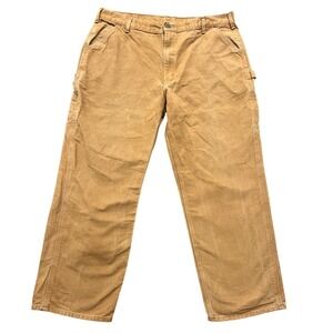 Carhartt B11-BRN Loose Original Fit Pants Mens 42x32 Brown Duck Canvas Workwear